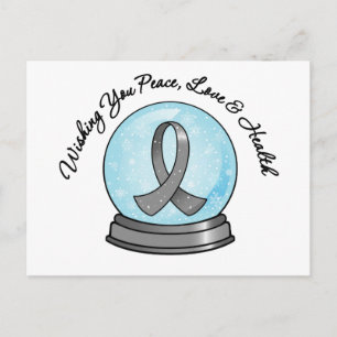 Cartes Pour Fêtes Annuelles Diabetes Ruban Joyeux Noël Snowglobe