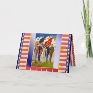 Cartes Pour Fêtes Annuelles Dieu bénisse l'Amérique