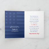 Cartes Pour Fêtes Annuelles Dieu bénisse les USA Joyeux 4 juillet avec l'aigle (Intérieur)