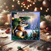 Cartes Pour Fêtes Annuelles Dieu de l'espoir Bible Verse Chipmunk Noël