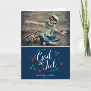 Cartes Pour Fêtes Annuelles Dieu Mistletoe jul feriehälsning