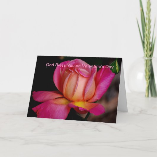 Cartes Pour Fêtes Annuelles Dieu vous bénisse pour la Saint-Valentin (Devant)