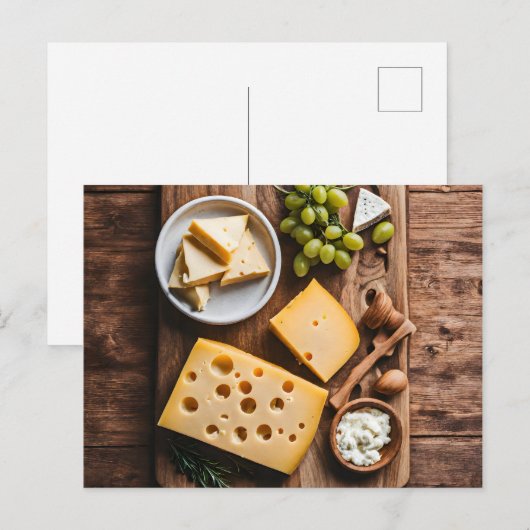 Cartes Pour Fêtes Annuelles Différents fromages (Devant / Derrière)