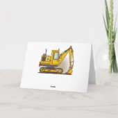Cartes Pour Fêtes Annuelles Digger Shovel (Dos)