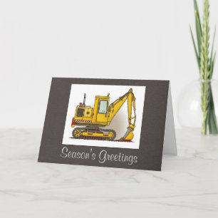 Cartes Pour Fêtes Annuelles Digger Shovel