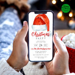 Cartes Pour Fêtes Annuelles Digital Santas Casquette Christmas Party Invitatio<br><div class="desc">Ajoutez une goutte de magie de Noël à vos festivités avec notre Invitation de Noël Casquette Père Noël numérique. Conçu avec soin par les mains assaisonnées de Mylini Design, cette invitation est le support parfait pour diffuser vos joyeux messages. Le design est composé d'un Casquette Père Noël plein de charme...</div>