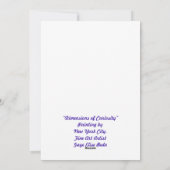 Cartes Pour Fêtes Annuelles Dimensions de curiosité (Dos)