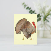 Cartes Pour Fêtes Annuelles Dinde d'action de la couleur complète (Debout devant)