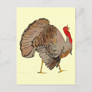 Cartes Pour Fêtes Annuelles Dinde d'action de la couleur complète