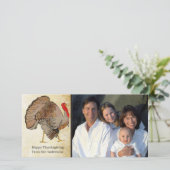 Cartes Pour Fêtes Annuelles Dinde d'action de la couleur complète (Debout devant)