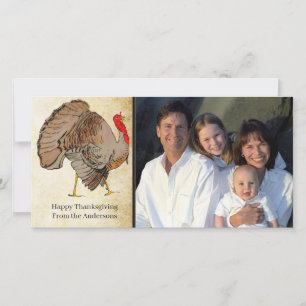 Cartes Pour Fêtes Annuelles Dinde d'action de la couleur complète