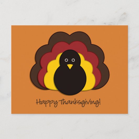 Cartes Pour Fêtes Annuelles Dinde de Thanksgiving (Devant)