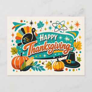 Cartes Pour Fêtes Annuelles Dinde de Thanksgiving de citrouille du milieu du s