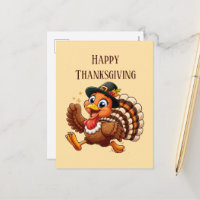 Dinde de Thanksgiving mignonne et heureuse