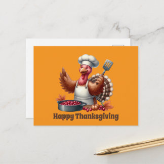 Cartes Pour Fêtes Annuelles Dinde de Thanksgiving mignonne personnalisable 