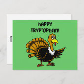 Cartes Pour Fêtes Annuelles Dinde de vacances drôle (Devant / Derrière)