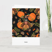 Cartes Pour Fêtes Annuelles dinde noire de trump (Dos)