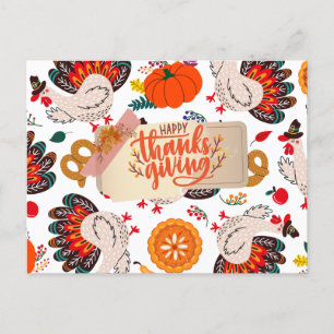Cartes Pour Fêtes Annuelles Dindons bons thanksgivings et Citrouilles