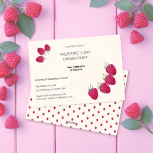 Cartes Pour Fêtes Annuelles Dîner de la Saint-Valentin soirée aquarelle frambo