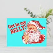 Cartes Pour Fêtes Annuelles Dîner de Noël dans mon ventre (Debout devant)