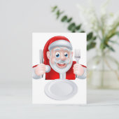 Cartes Pour Fêtes Annuelles Dîner de Noël de Père Noël (Debout devant)