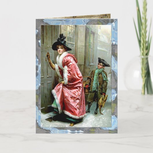 Cartes Pour Fêtes Annuelles Dîner de Noël personnalisable (Devant)