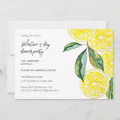 Cartes Pour Fêtes Annuelles Dîner de Saint Valentin Fête du citron Aquarelle (Devant)