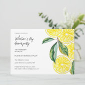 Cartes Pour Fêtes Annuelles Dîner de Saint Valentin Fête du citron Aquarelle (Debout devant)