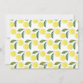 Cartes Pour Fêtes Annuelles Dîner de Saint Valentin Fête du citron Aquarelle (Dos)