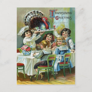 Cartes Pour Fêtes Annuelles Dîner de Thanksgiving pour enfants