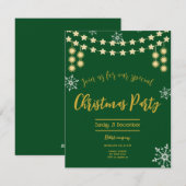 Cartes Pour Fêtes Annuelles Dîner d'entreprise élégant pour Noël (Devant / Derrière)