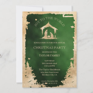 Cartes Pour Fêtes Annuelles Dîner Moderne de Noël Fête Religieuse Nativité