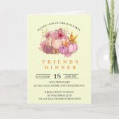 Cartes Pour Fêtes Annuelles Dîner offert par les amis de la citrouille (Devant)