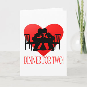 Cartes Pour Fêtes Annuelles Dîner Pour Deux