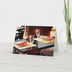Cartes Pour Fêtes Annuelles Dîner romantique pour deux Saint-Valentin