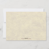 Cartes Pour Fêtes Annuelles Dîner Thanksgiving (Dos)