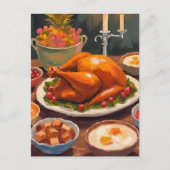 Cartes Pour Fêtes Annuelles Dîner Thanksgiving (Devant)