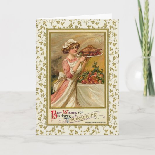 Cartes Pour Fêtes Annuelles Dîner Thanksgiving (Devant)