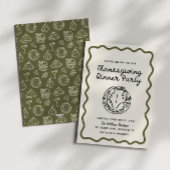 Cartes Pour Fêtes Annuelles Dîner Thanksgiving Whimsy Doodle