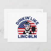 Cartes Pour Fêtes Annuelles Dinkin Comme Lincoln (Devant / Derrière)