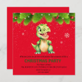 Cartes Pour Fêtes Annuelles Dinosaur drôle manger pain d'épices biscuits Noël (Devant / Derrière)