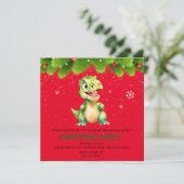Cartes Pour Fêtes Annuelles Dinosaur drôle manger pain d'épices biscuits Noël (Debout devant)