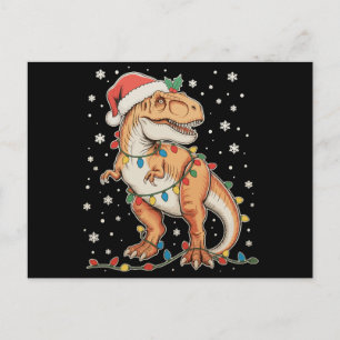 Cartes Pour Fêtes Annuelles Dinosaur T Rex Noël Dino Guirlandes de Noël Fêtes