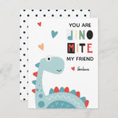 Cartes Pour Fêtes Annuelles Dinosaur Valentine (Devant / Derrière)