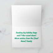 Cartes Pour Fêtes Annuelles Dinosaure de Noël - Joyeux Rex-Mas ! 2 (Intérieur)