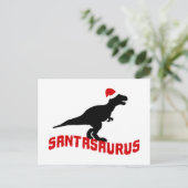 Cartes Pour Fêtes Annuelles Dinosaure de Noël préhistorique (Debout devant)