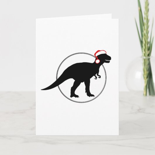 CARTES POUR FÊTES ANNUELLES DINOSAURE DE VACANCES (Devant)