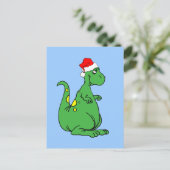 Cartes Pour Fêtes Annuelles dinosaure Père Noël (Debout devant)