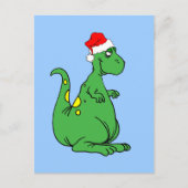 Cartes Pour Fêtes Annuelles dinosaure Père Noël (Devant)