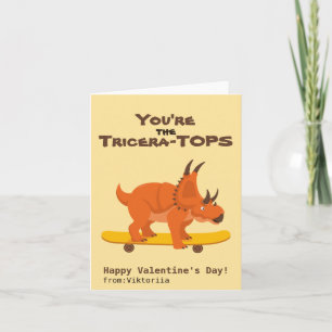 Cartes Pour Fêtes Annuelles Dinosaure planche à roulettes pour la Saint-Valent